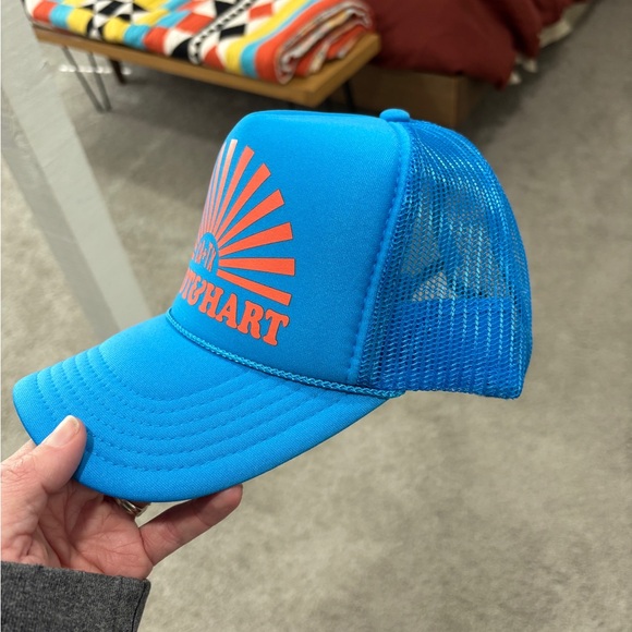 Ascot + Hart Blue Sun Burst Trucker Hat - Picture 3 of 6